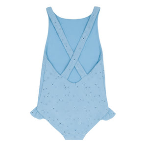 Girls’ Dusk Blue Eyelet Ballerina One Piece