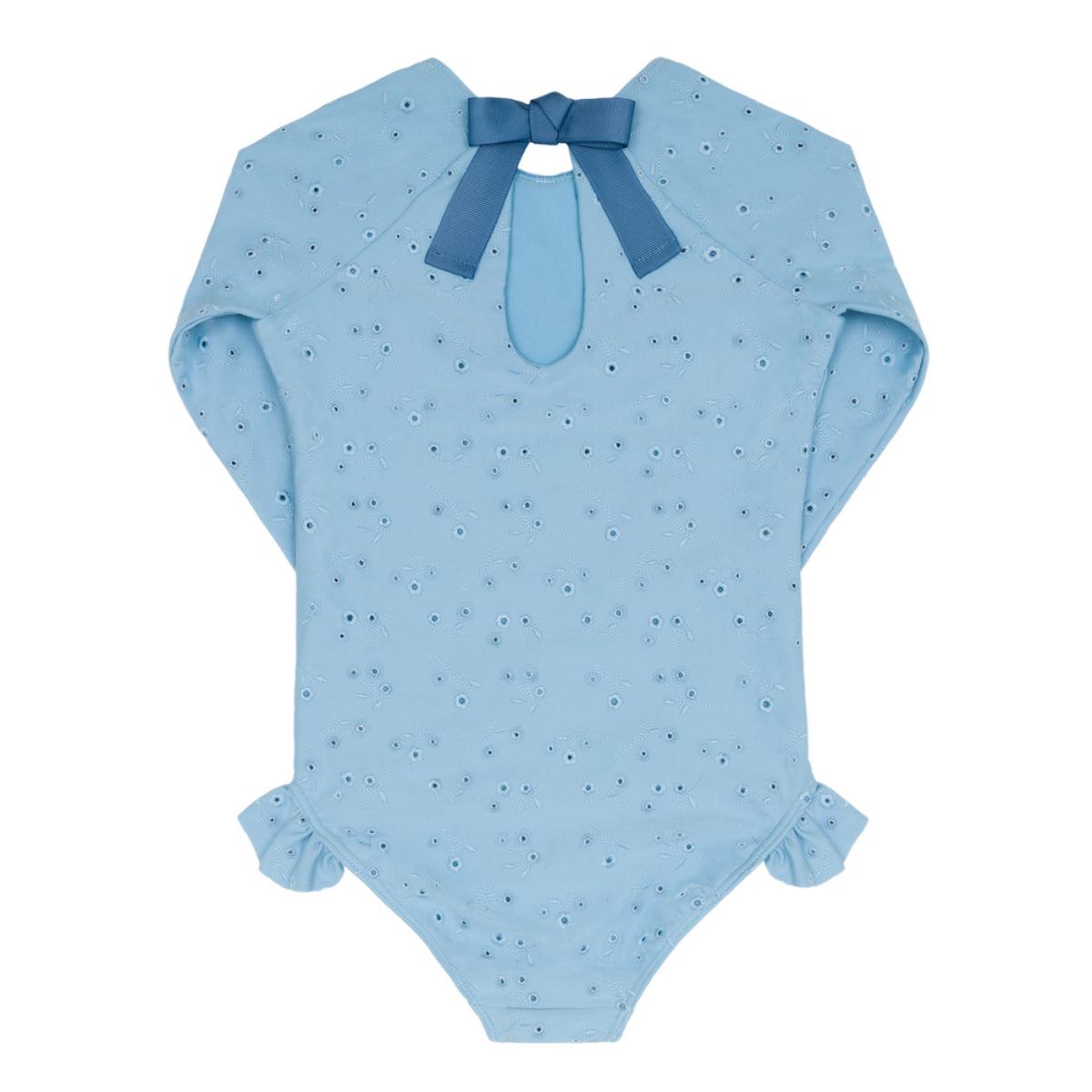 Girls’ Dusk Blue Eyelet Rashguard One Piece