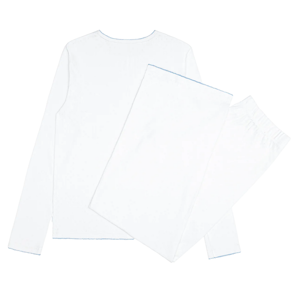 Women’s White Pointelle Pajamas Set