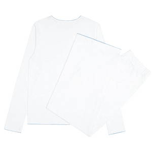 Women’s White Pointelle Pajamas Set