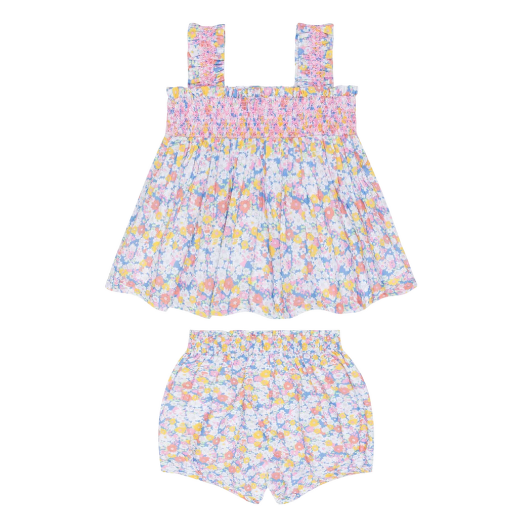 Baby Girls’ Jasmine Blossom Smocked Top and Bloomer Set