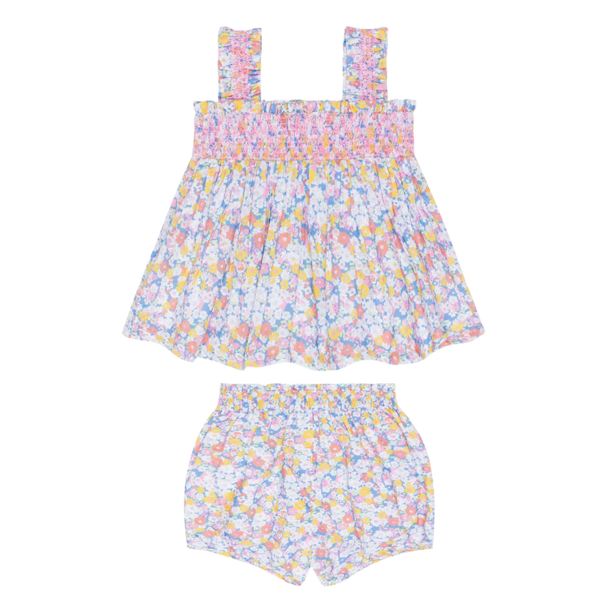 Baby Girls’ Jasmine Blossom Smocked Top and Bloomer Set