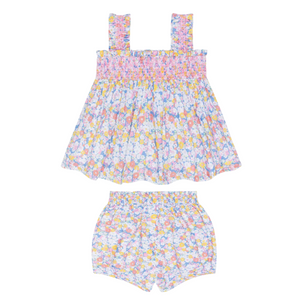 Baby Girls’ Jasmine Blossom Smocked Top and Bloomer Set