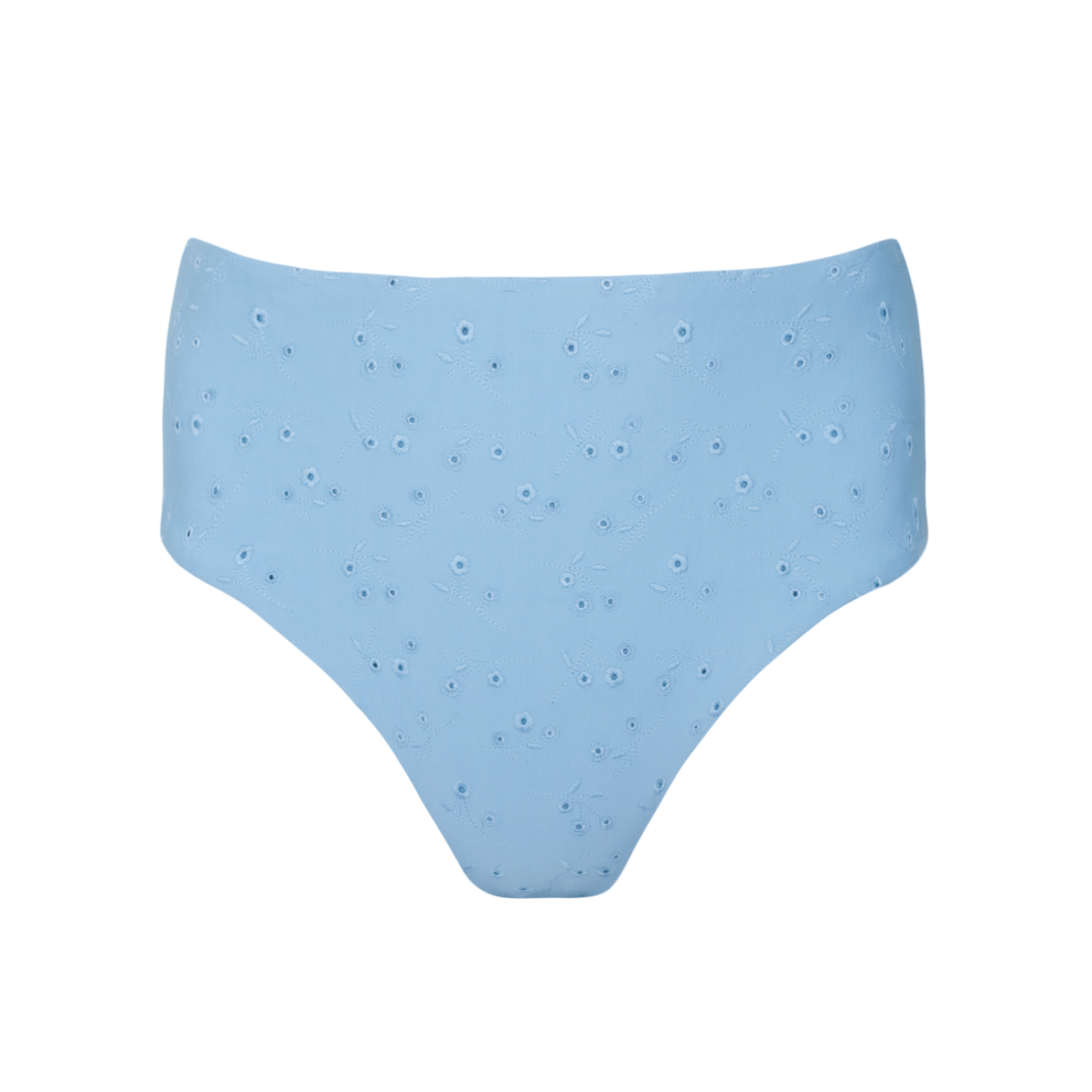 Women’s Dusk Blue Eyelet High Waist Bikini Bottom