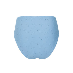Women’s Dusk Blue Eyelet High Waist Bikini Bottom