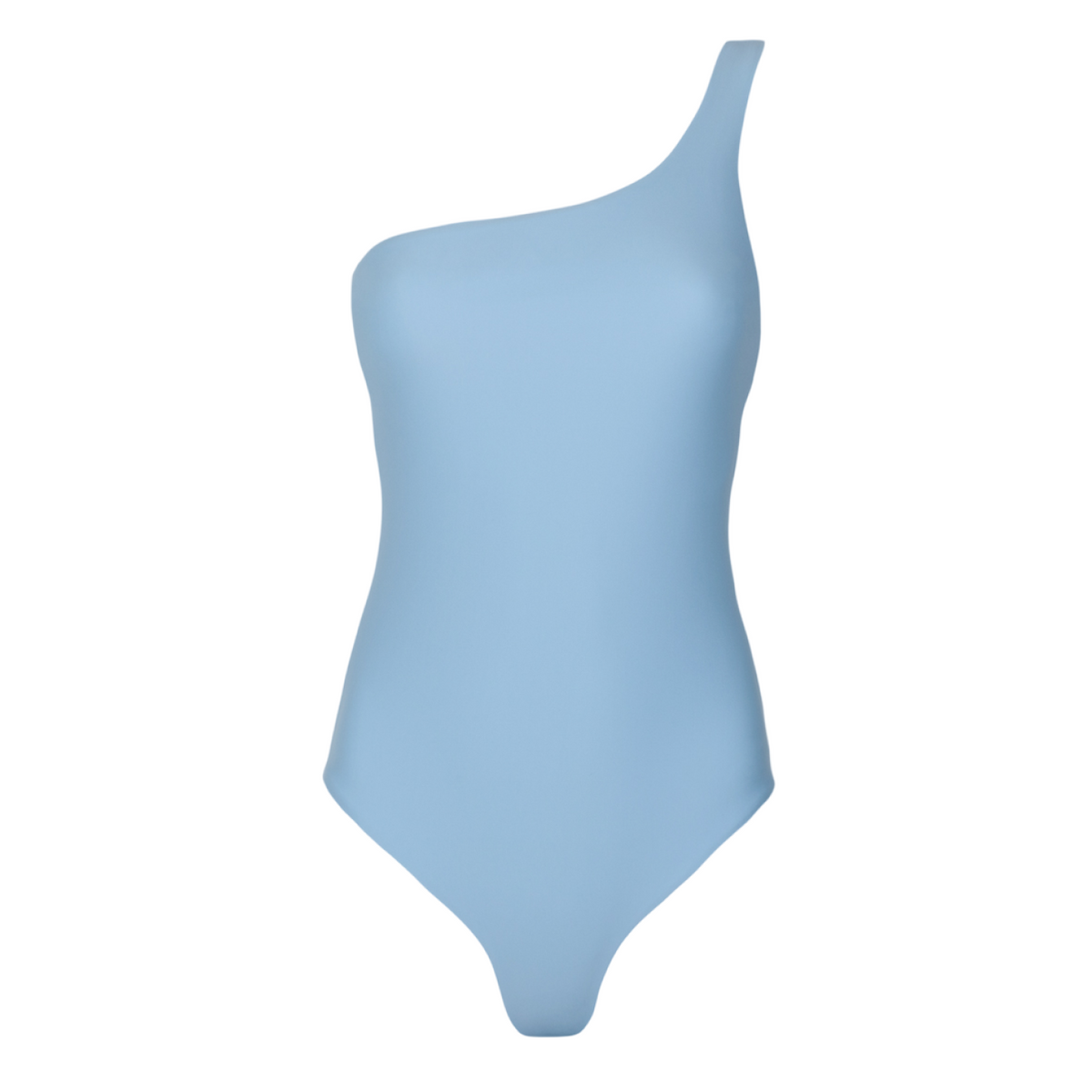Women’s Dusk Blue and Cream Reversible One Shoulder One Piece