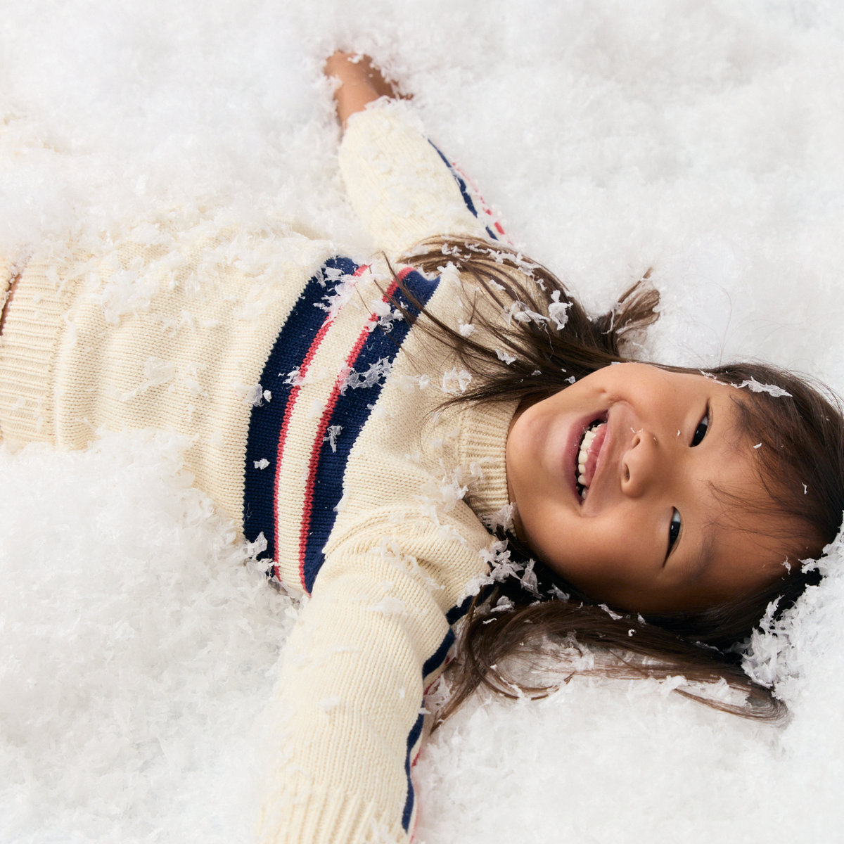 Unisex Navy and Red Stripe Knit Sweater