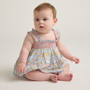 Baby Girls’ Jasmine Blossom Smocked Top and Bloomer Set