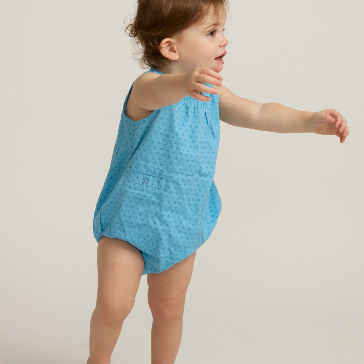Baby Le Marin Dot Bubble Romper