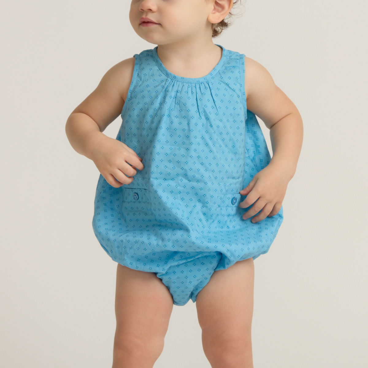 Baby Le Marin Dot Bubble Romper