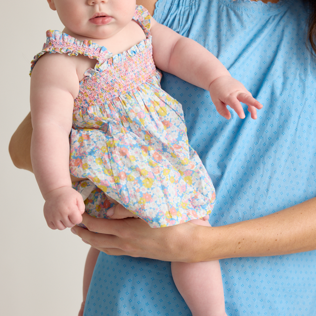 Baby Girls’ Jasmine Blossom Smocked Top and Bloomer Set