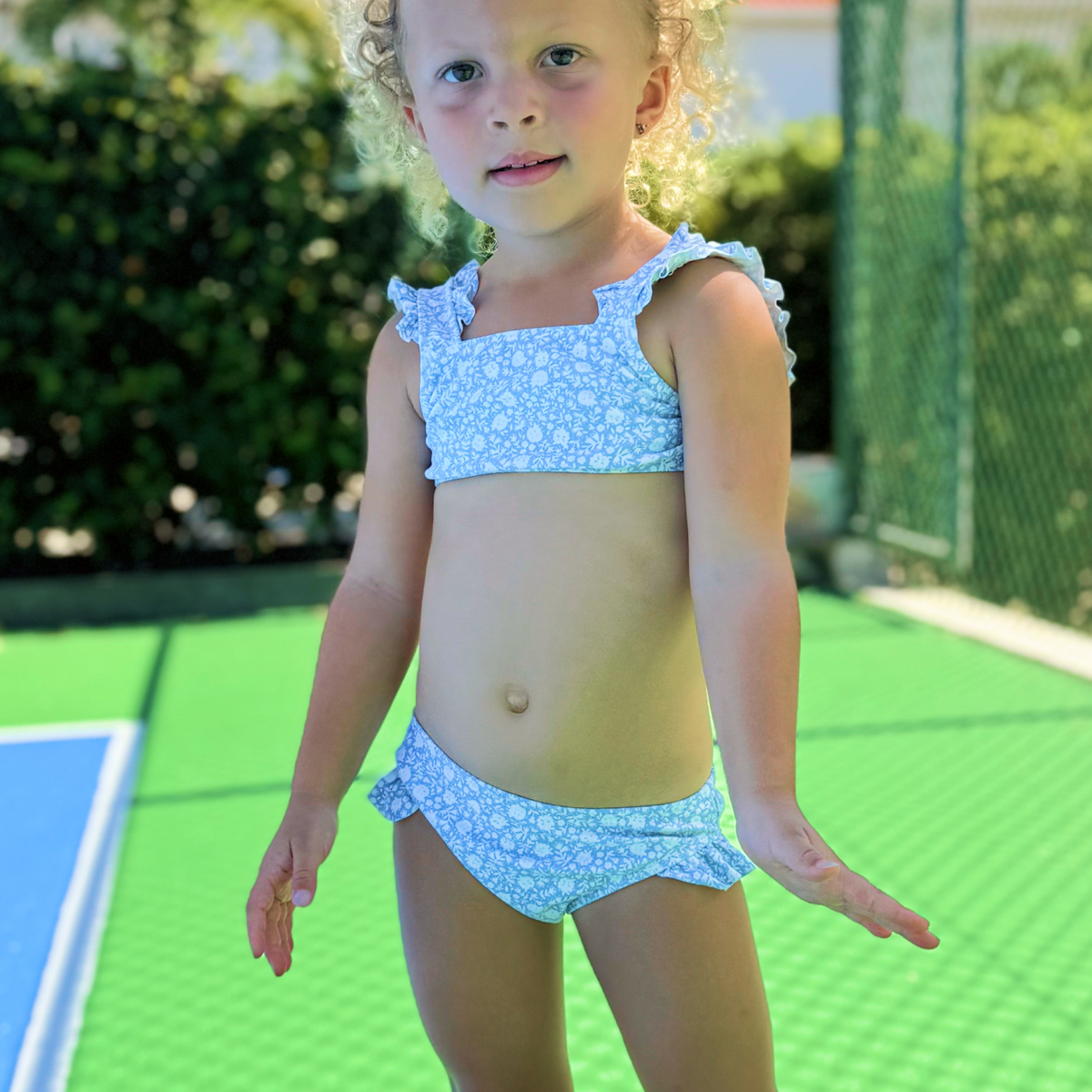 Girls’ Alpine Fiore Ruffle Strap Bikini