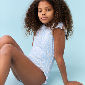 Girls’ Alpine Fiore Ruffle Cap Sleeve One Piece