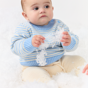 Baby Cream Knit Footie Pants