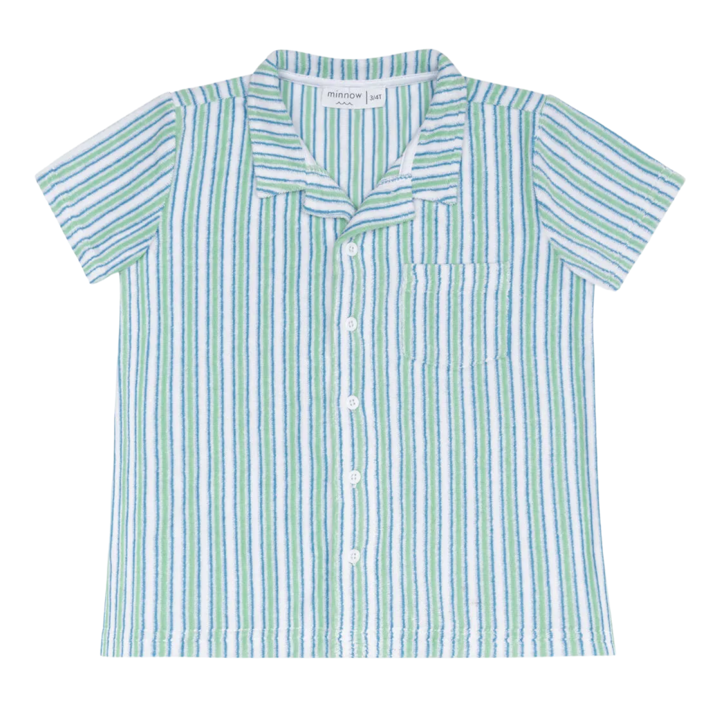 Boys’ Tamarin Stripe French Terry Button Up