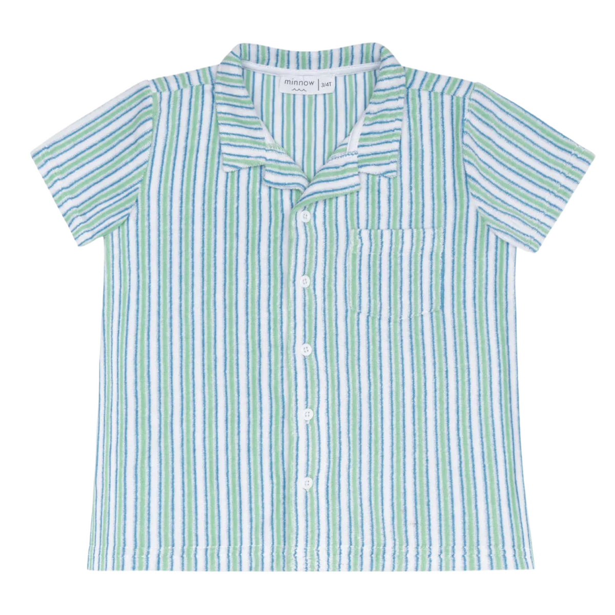 Boys’ Tamarin Stripe French Terry Button Up