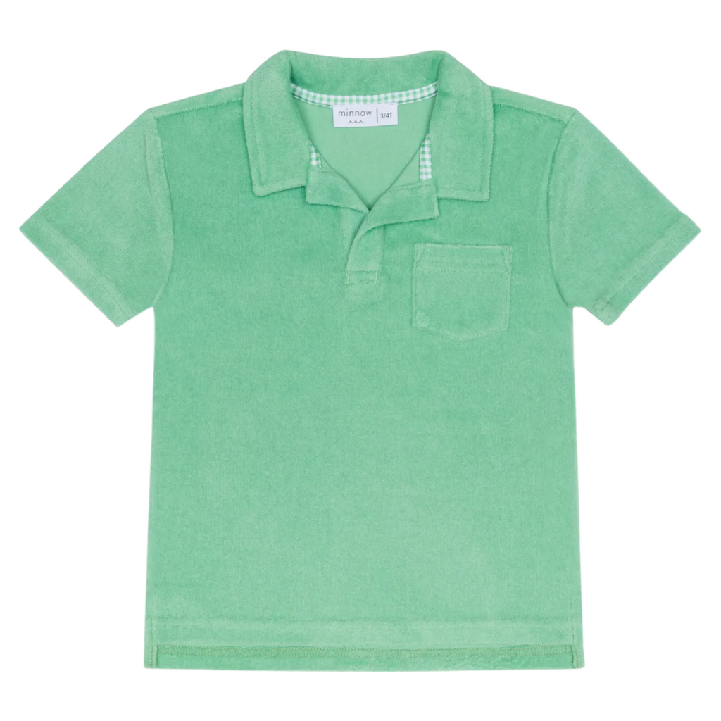 Boys’ Gustavia Green French Terry Polo