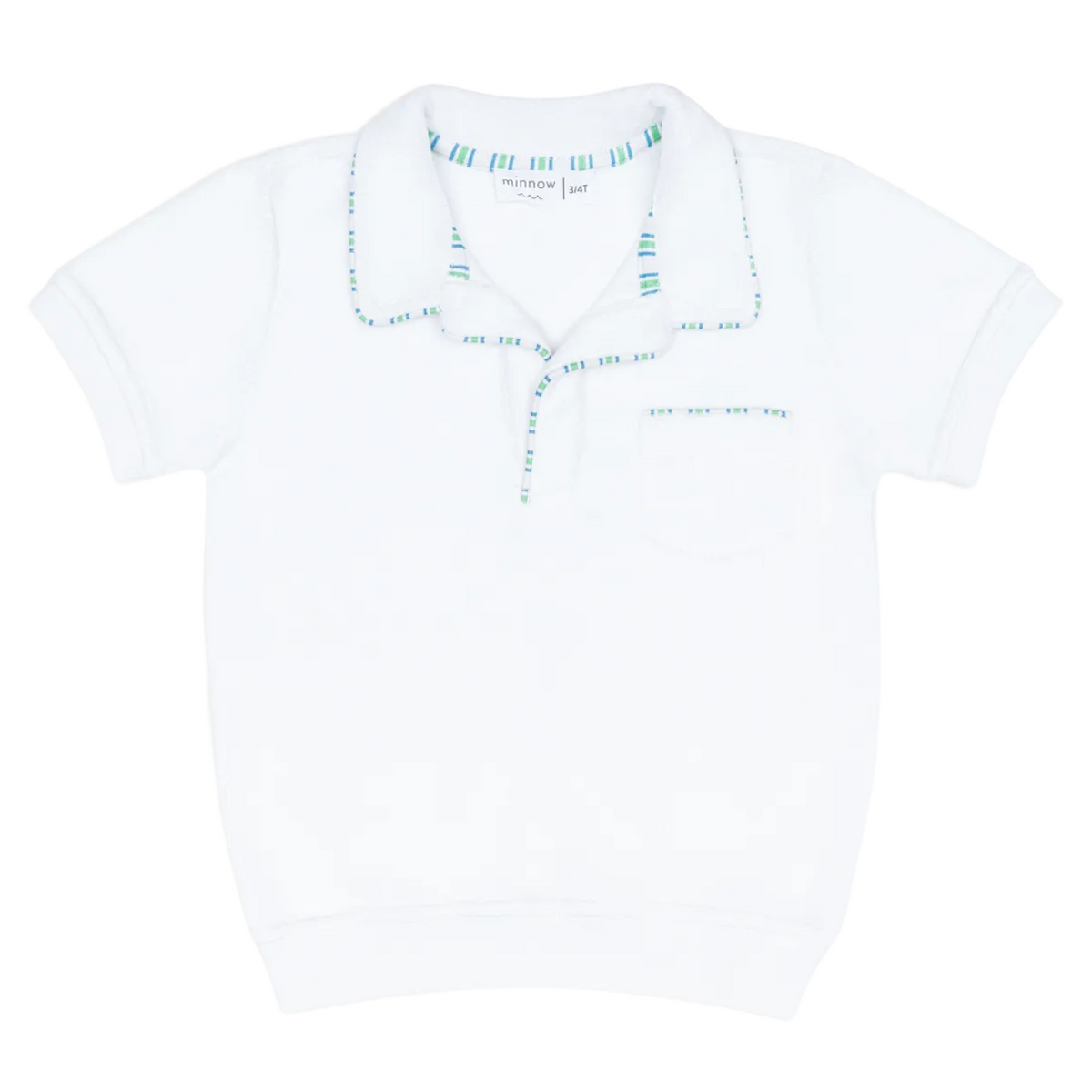 Unisex Shell White French Terry Polo
