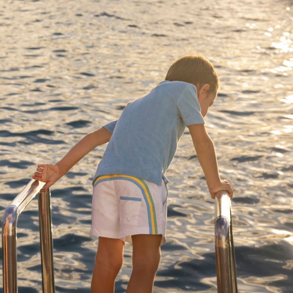 Boys’ Le Marin Blue French Terry Polo