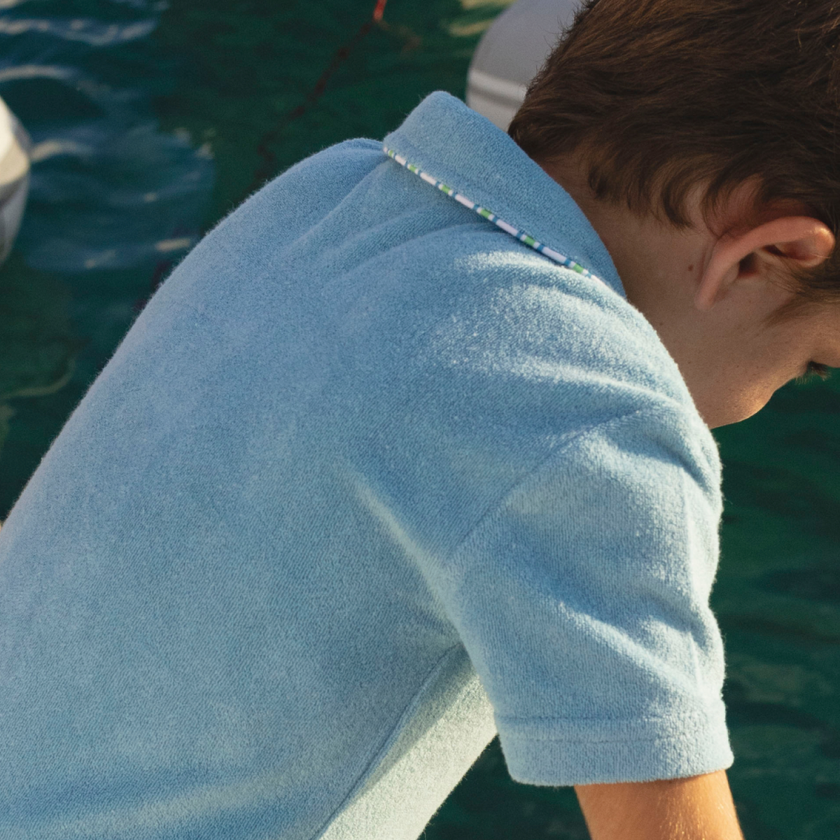 Boys’ Le Marin Blue French Terry Polo