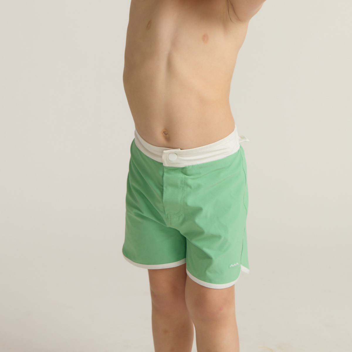 Boy’s Gustavia Green Board Shorts
