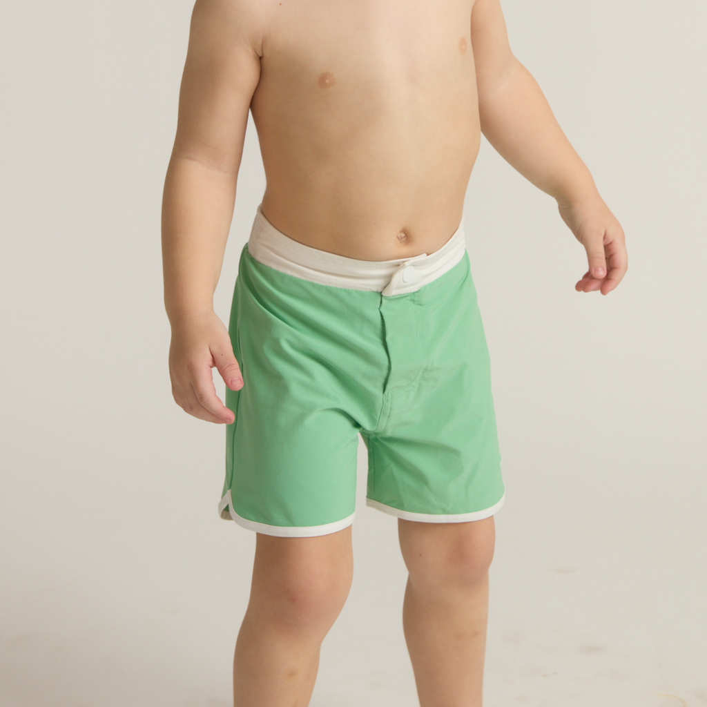Boy’s Gustavia Green Board Shorts