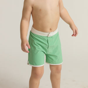 Boy’s Gustavia Green Board Shorts