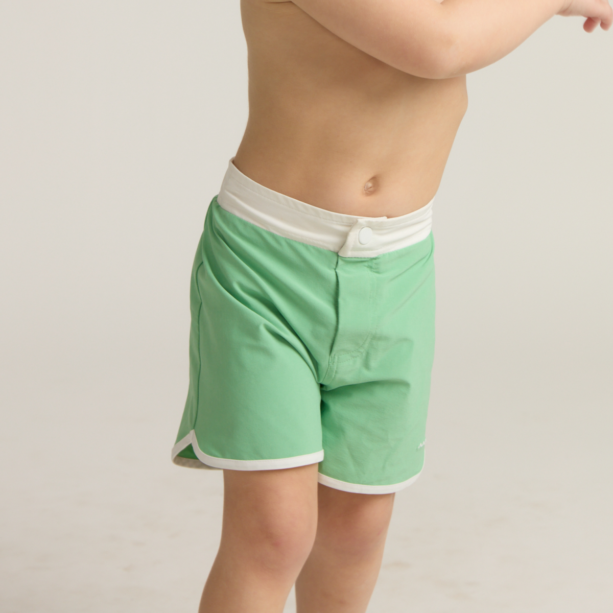 Boy’s Gustavia Green Board Shorts