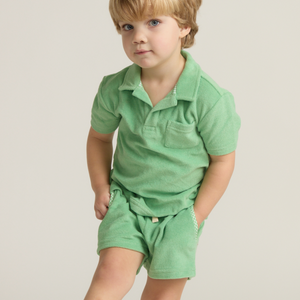Boys’ Gustavia Green French Terry Polo