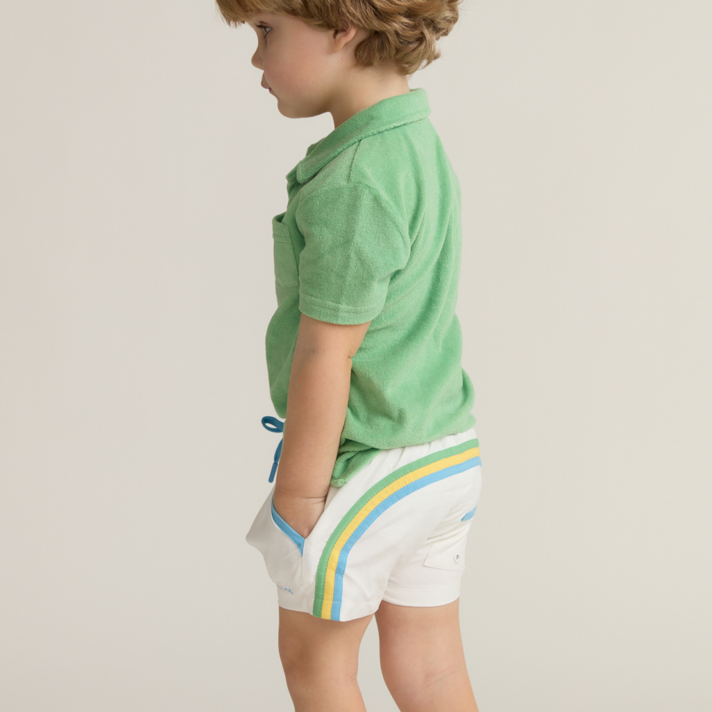 Boys’ Gustavia Green French Terry Polo
