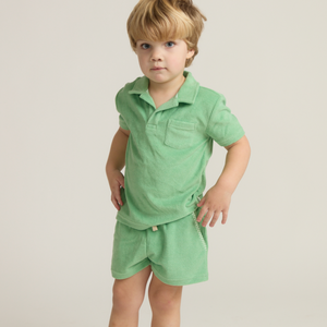 Boys’ Gustavia Green French Terry Short
