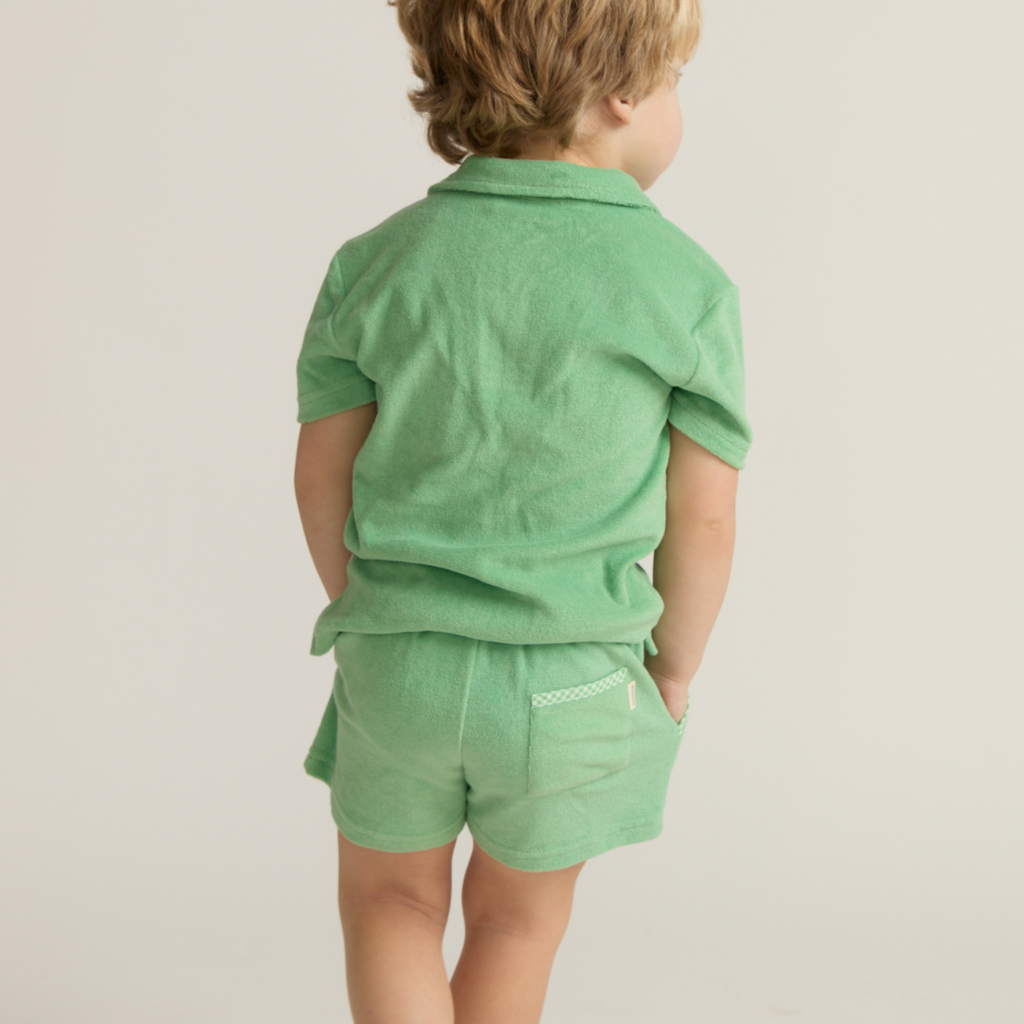 Boys’ Gustavia Green French Terry Short