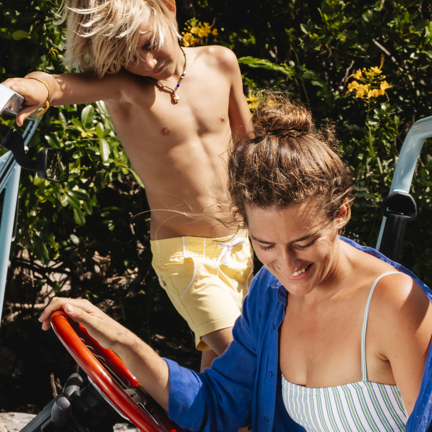 Boy’s Soleil Yellow Panelled Boardie