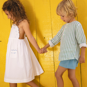 Boys’ Le Marin Blue Ultra-Soft Twill Shorts