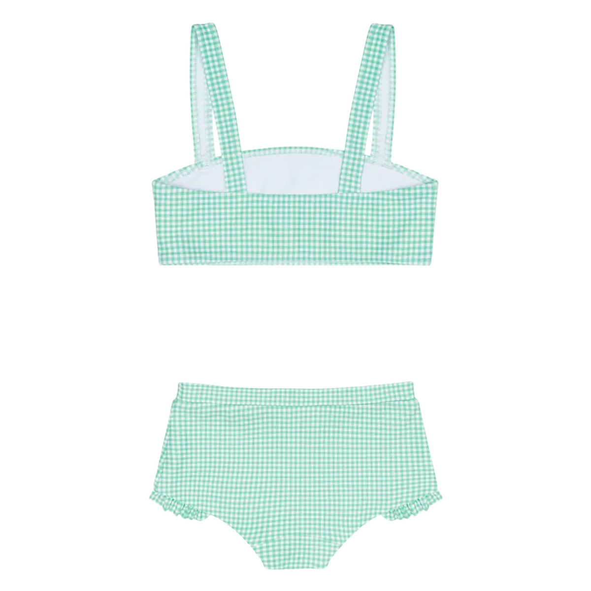 Girl’s Gustavia Gingham Bandeau Bikini and Swim Shorts