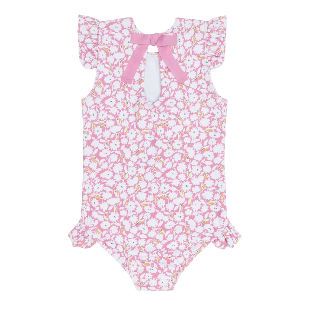 Girl’s Blush Bloom Ruffle Cap Sleeve One Piece