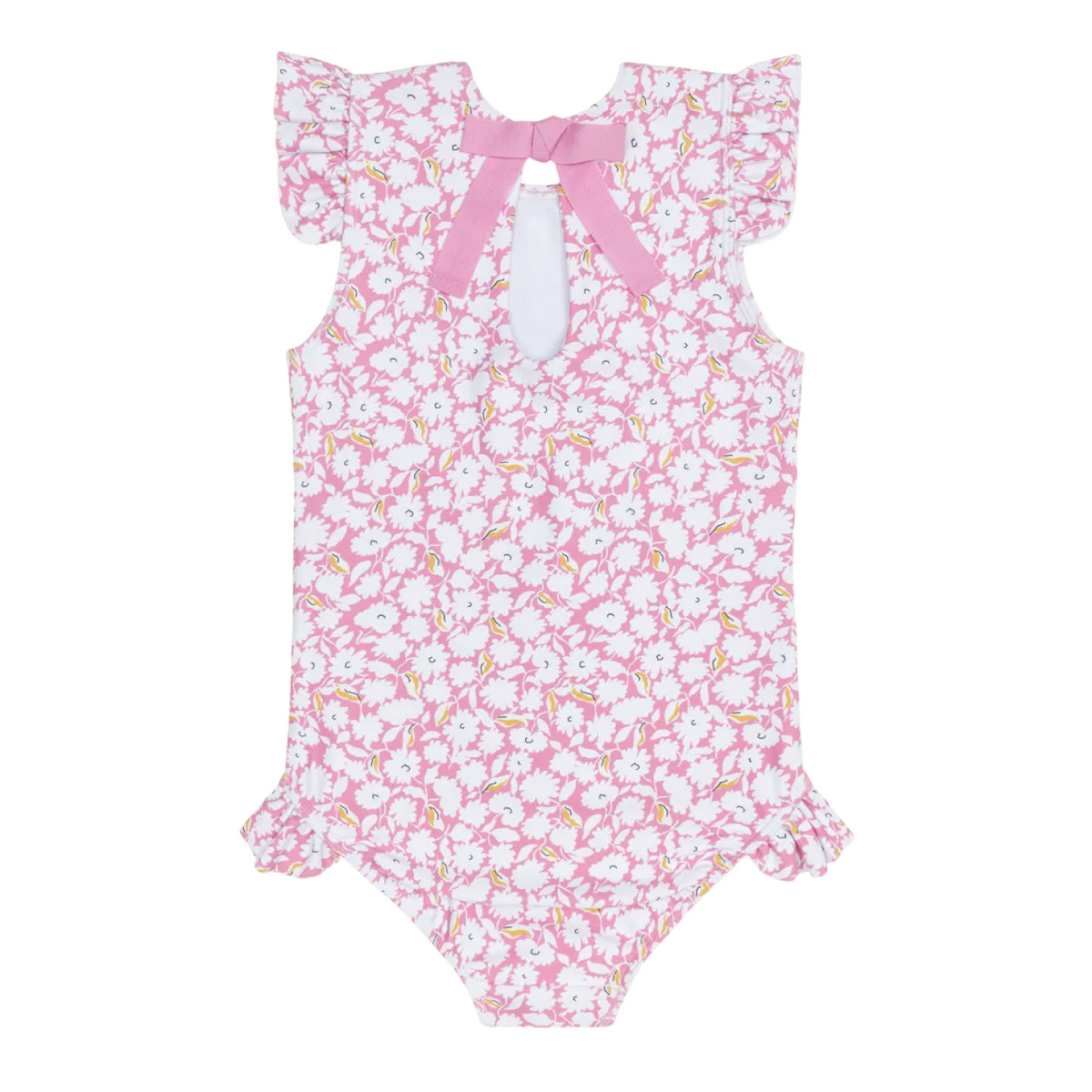 Girl’s Blush Bloom Ruffle Cap Sleeve One Piece