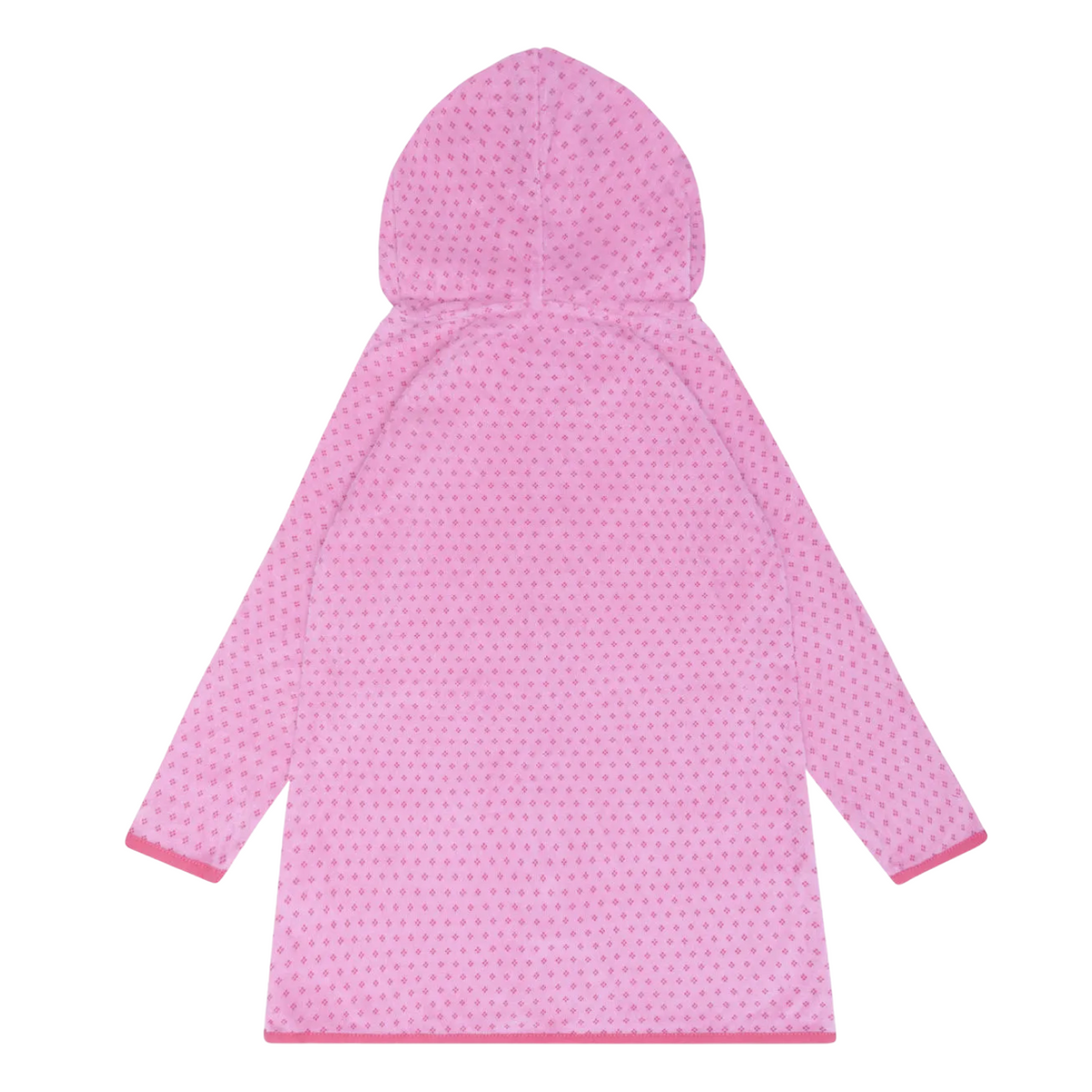 Unisex Blush Dot French Terry Hooded Zipper Coverup
