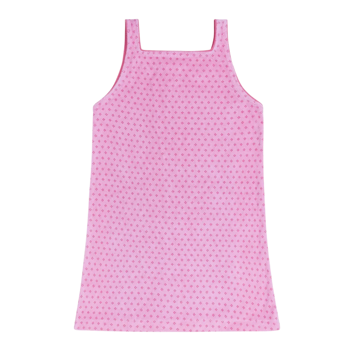 Girls’ Blush Dot French Terry Button Front Dress