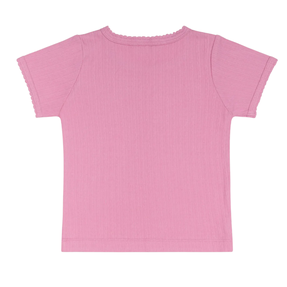Girls’ Blush Pointelle Puff Sleeve Shirt