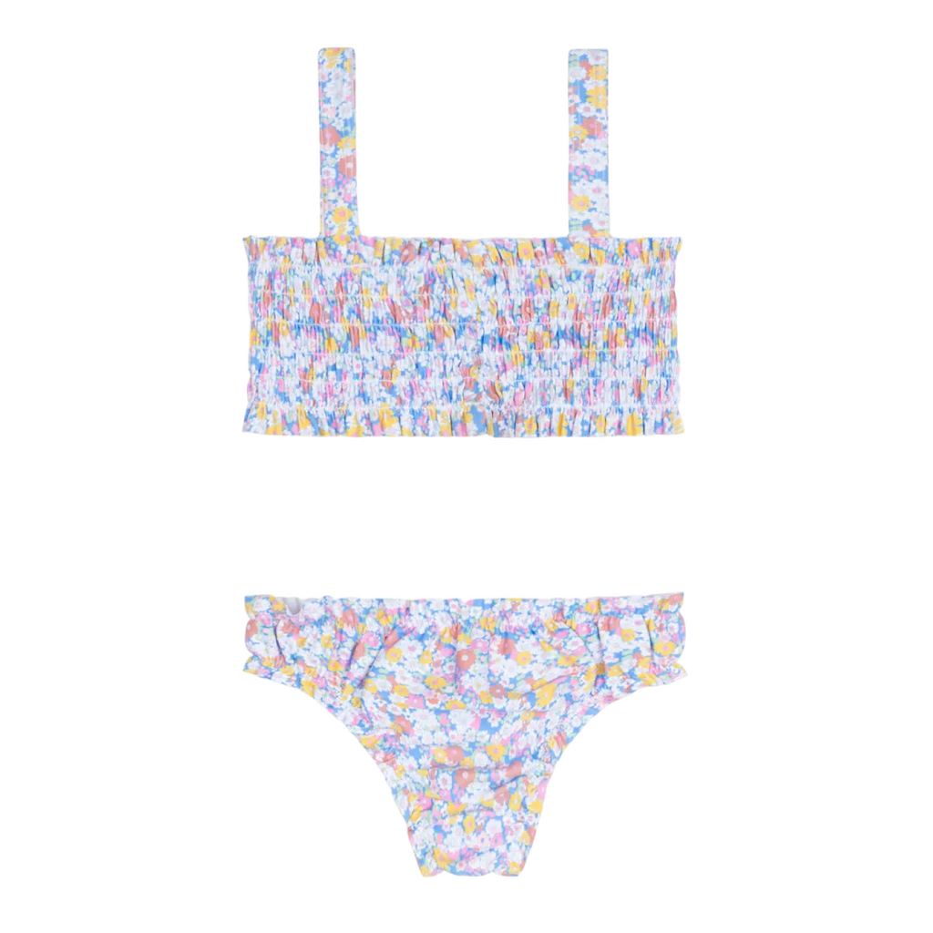 Girl’s Jasmine Blossom Smocked Bikini