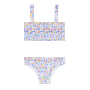 Girl’s Jasmine Blossom Smocked Bikini
