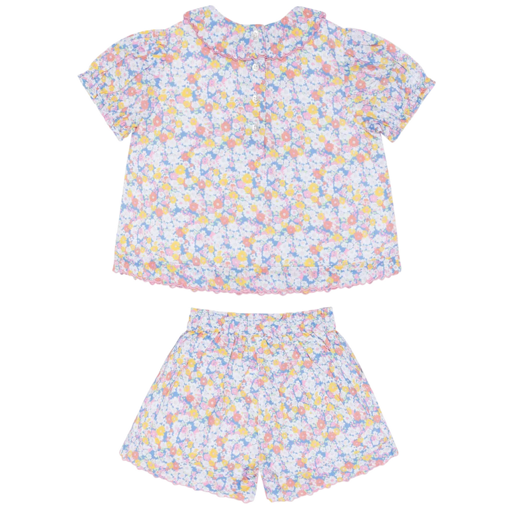 Girls’ Jasmine Blossom Puff Sleeve Top and Short Set