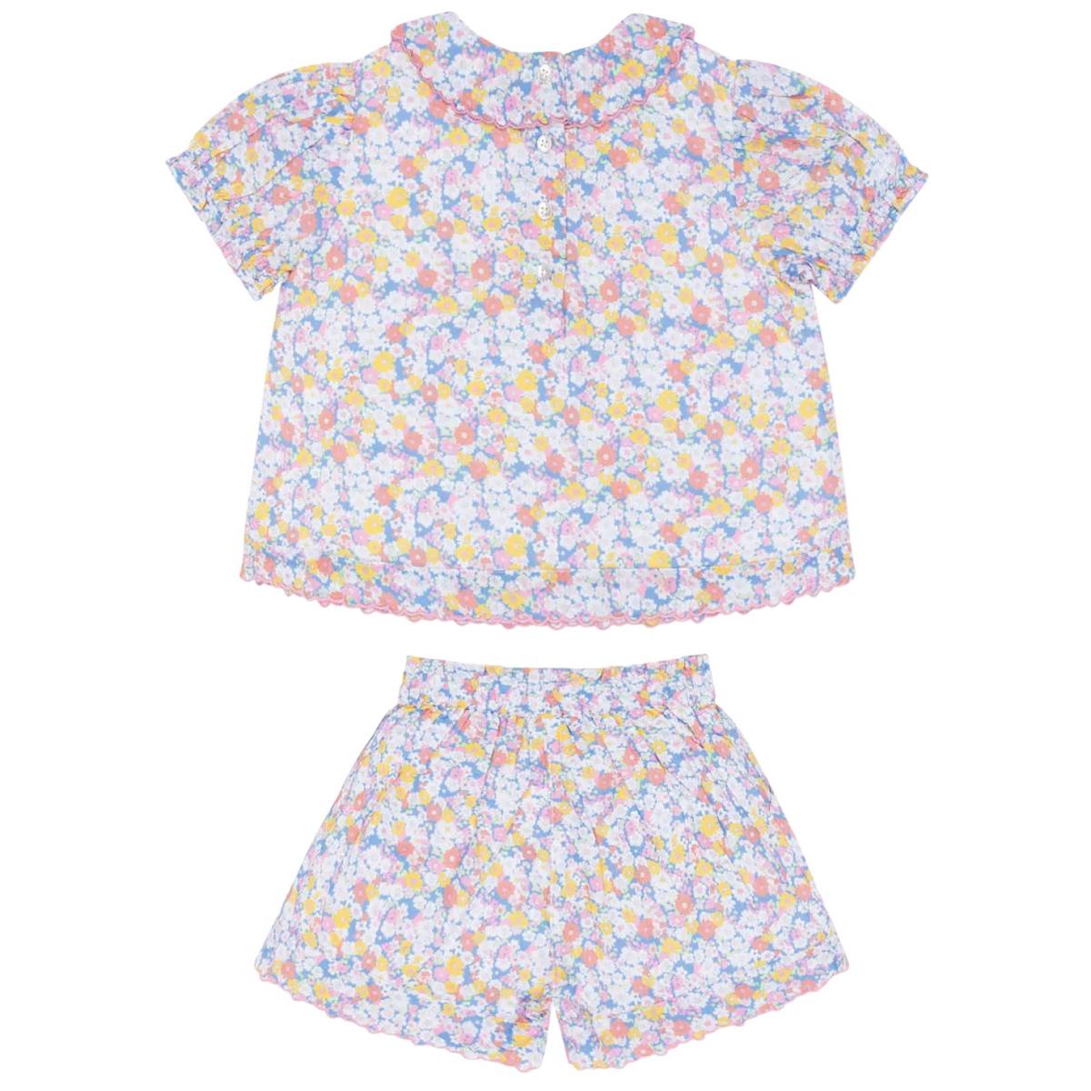Girls’ Jasmine Blossom Puff Sleeve Top and Short Set