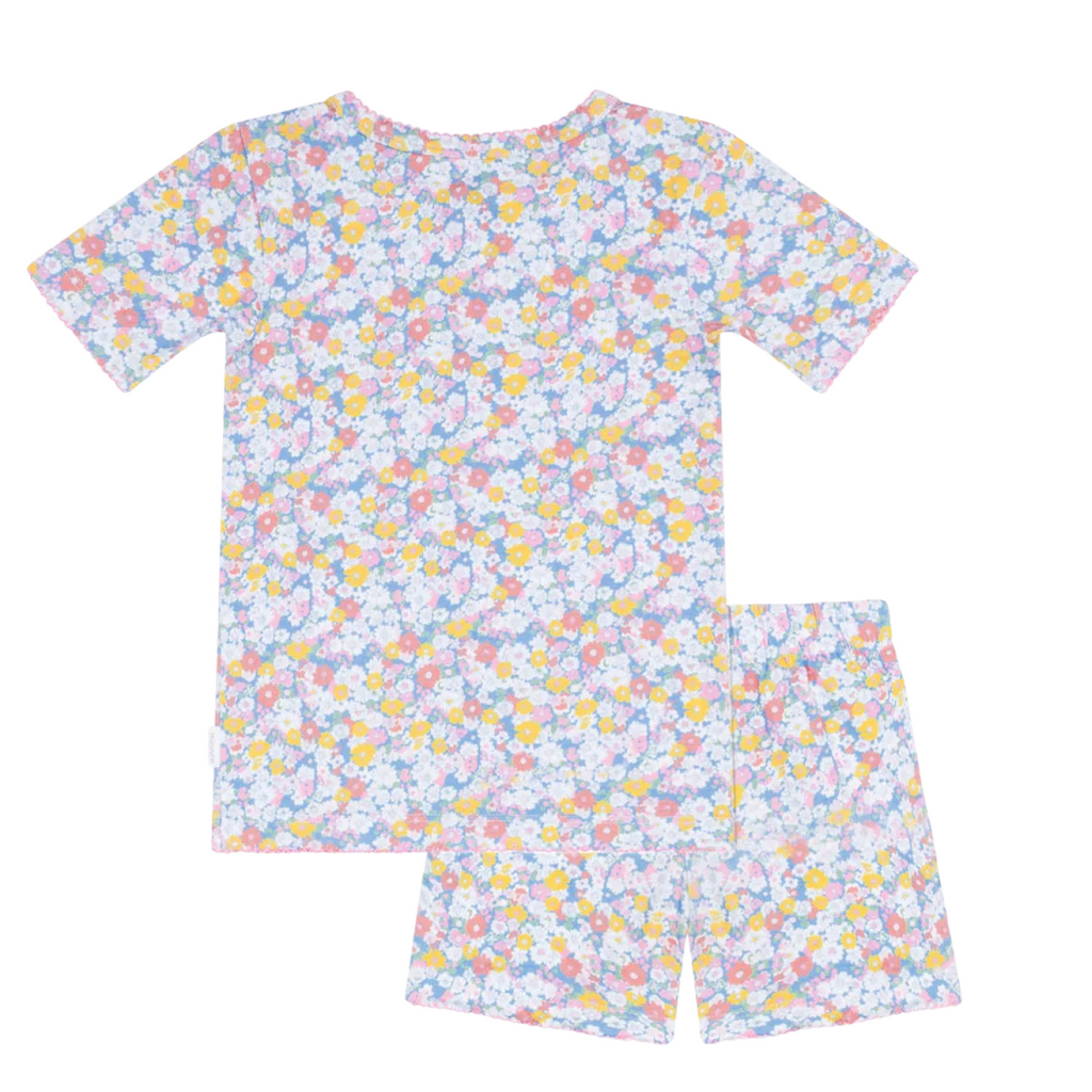 Girls’ Jasmine Blossom Shirt and Short Pima Pajamas Set