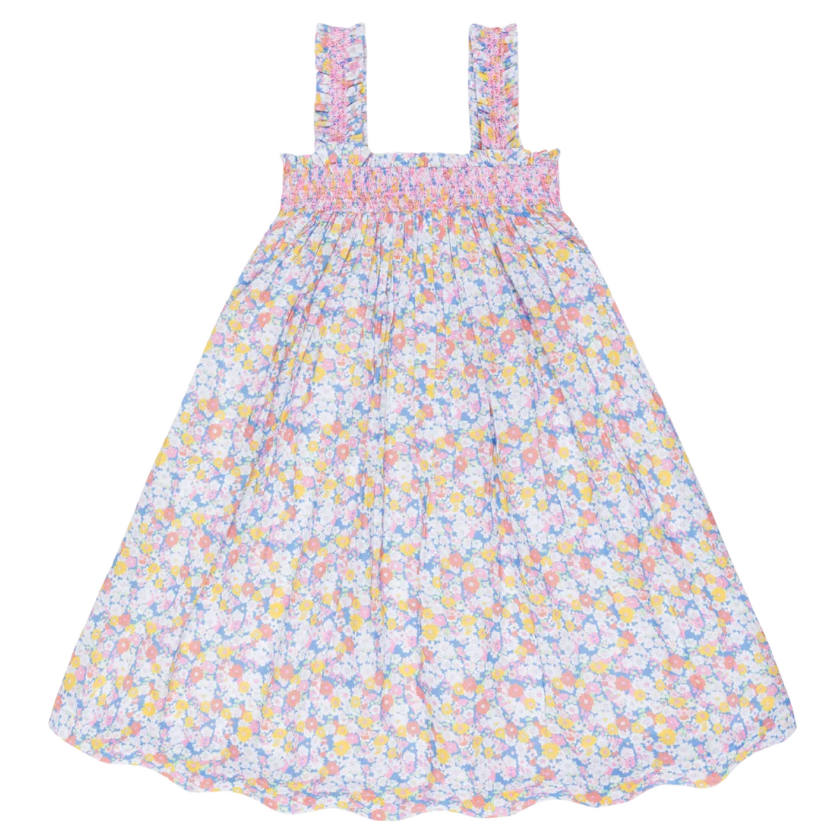 Girls’ Jasmine Blossom Smocked Ruffle Strap Dress