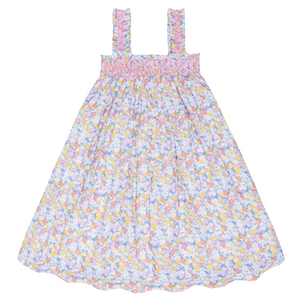 Girls’ Jasmine Blossom Smocked Ruffle Strap Dress