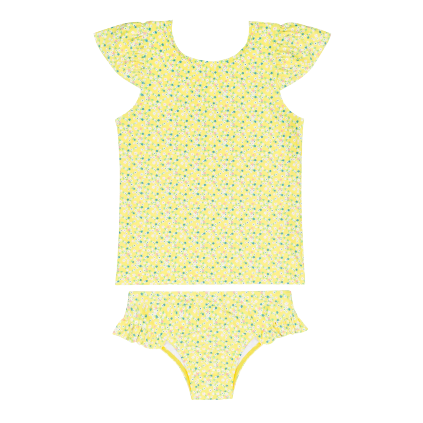 Girl’s Petite Fleur Cap Sleeve Rashguard Set