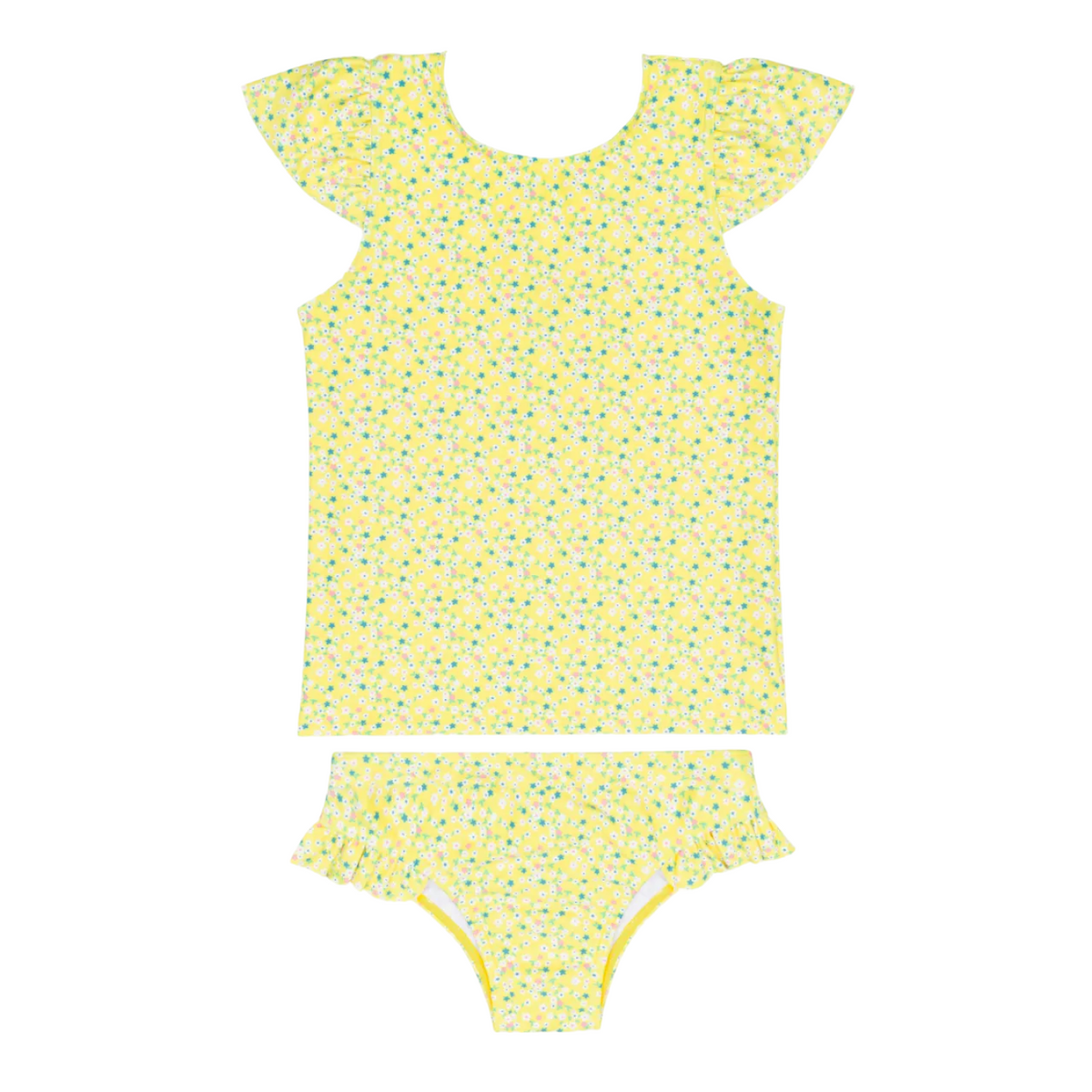 Girl’s Petite Fleur Cap Sleeve Rashguard Set