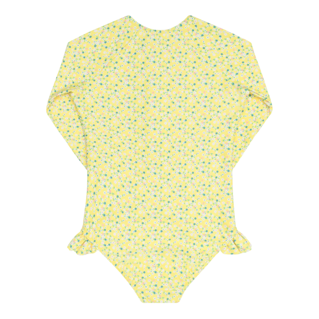 Girl’s Petite Fleur Front Zip Rashguard One Piece